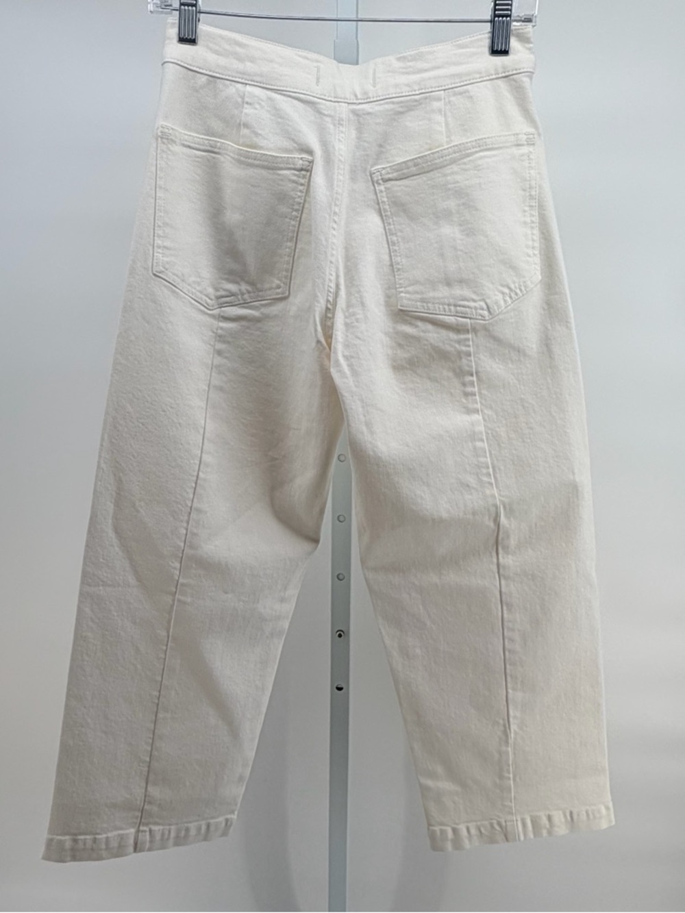 NWOT Madewell Emmett Wide-Leg Cream Cropped Straight Jeans in Canvas - Picture 4 of 6
